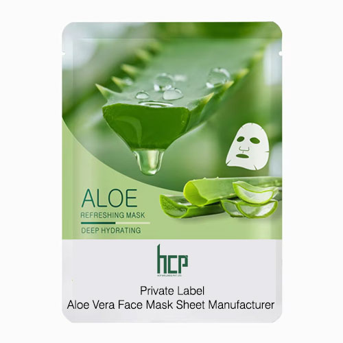 Aloe Vera Facial Sheet Mask Manufacturer and Supplier in India by HCP Wellness - Private Label and Third Party Services