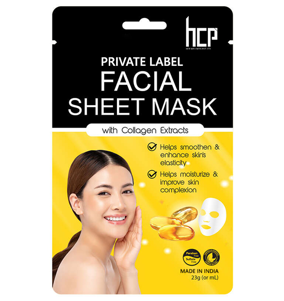 Private Label Collagen Sheet Mask Manufacturer by HCP Wellness