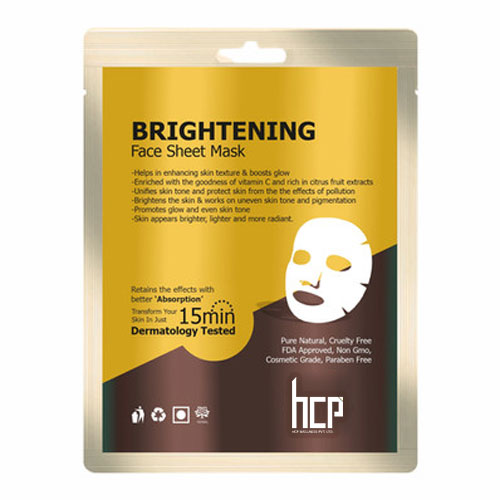 Brightening Face Mask Manufacturer in India - HCP Wellness, trusted Private Label and Third Party Face Sheet Mask Supplier.