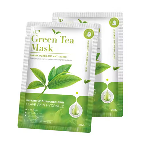 Green Tea Sheet Mask Manufacturer and Supplier in India - Private Label and Third Party Manufacturing by HCP Wellness