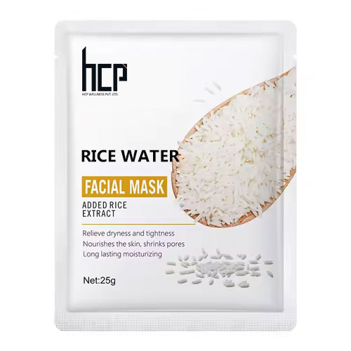 Rice Water Sheet Mask Manufacturer and Supplier in India - Private Label and Third Party Manufacturing by HCP Wellness